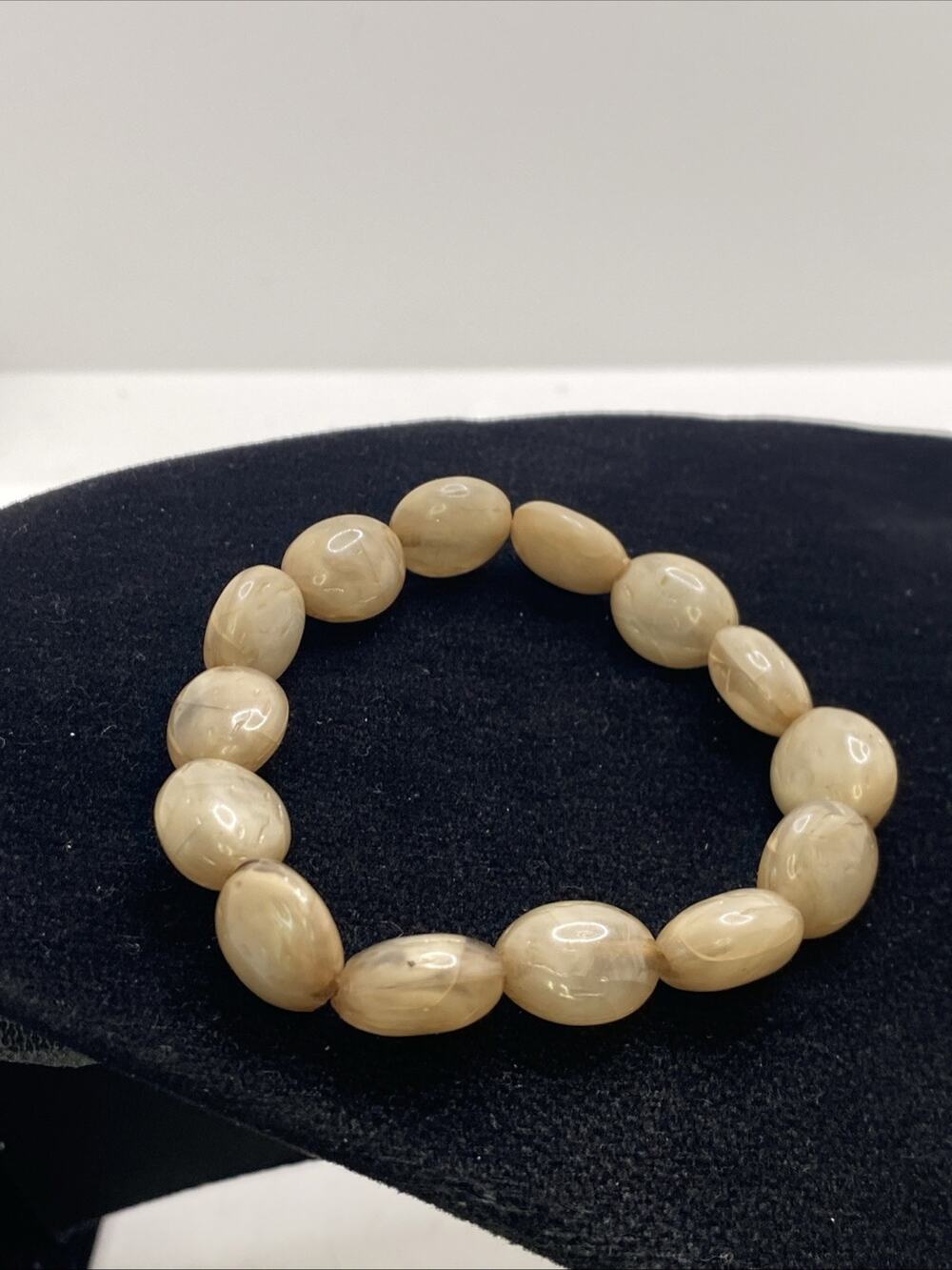 Womens Tan Beaded Bracelet